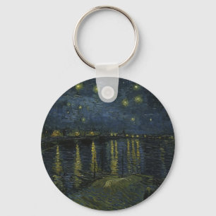 Starry Night Over the Rhône, oil painting Van Gogh Key Ring
