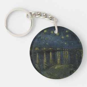 Starry Night Over the Rhône, oil painting Van Gogh Key Ring