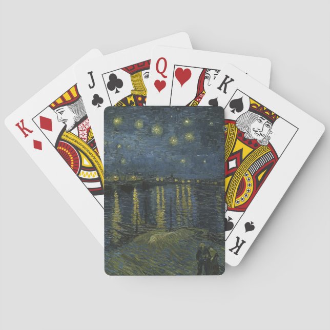 Starry Night Over the Rhône, oil painting Van Gogh Playing Cards (Back)