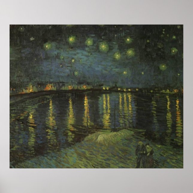 Starry Night Over the Rhone PostImpressiont Poster (Front)