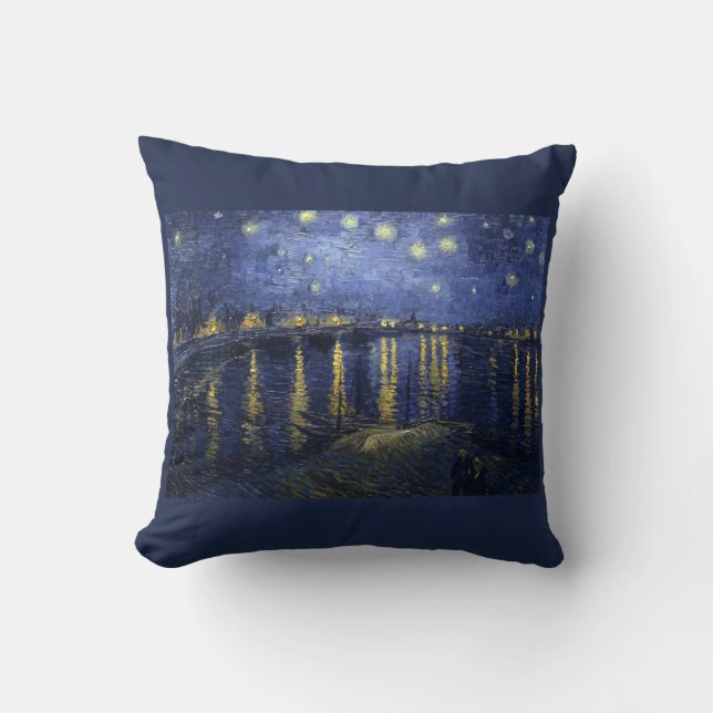 Starry Night Over the Rhone - Van Gogh (1888) Cushion (Front)