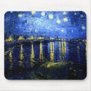 Starry Night over the Rhone, Van Gogh art Mouse Mat