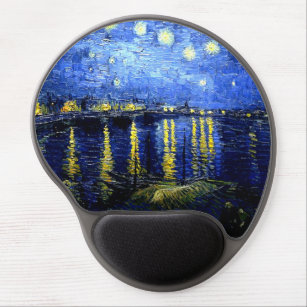 Starry Night over the Rhone, van gogh artwork Gel Mouse Mat