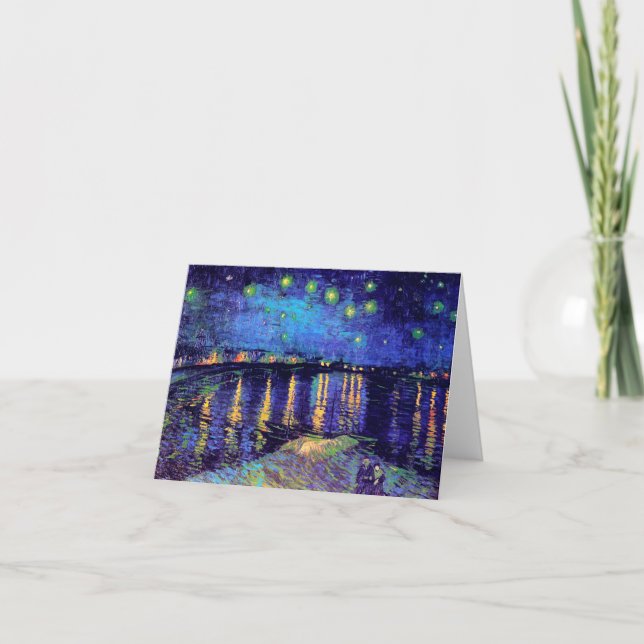 Starry Night Over the Rhone Van Gogh Fine Art Card (Front)