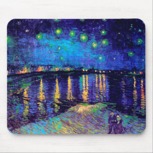 Starry Night Over the Rhone Van Gogh Fine Art Mouse Mat