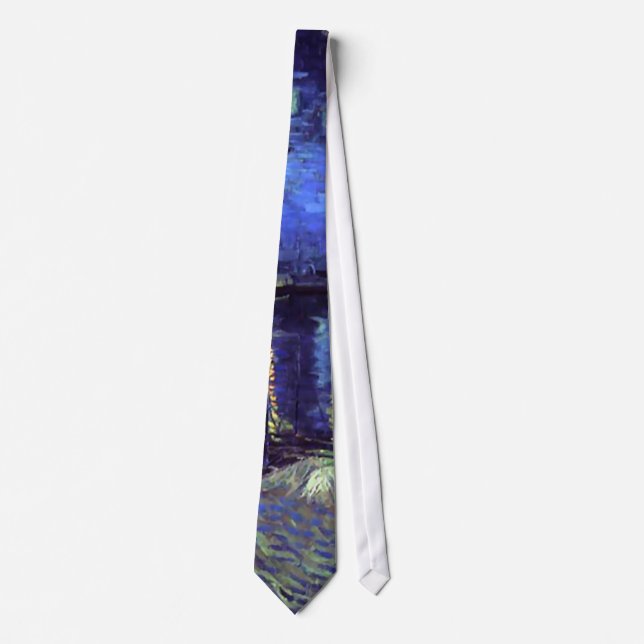 starry night over the rhone Van Gogh Tie (Front)