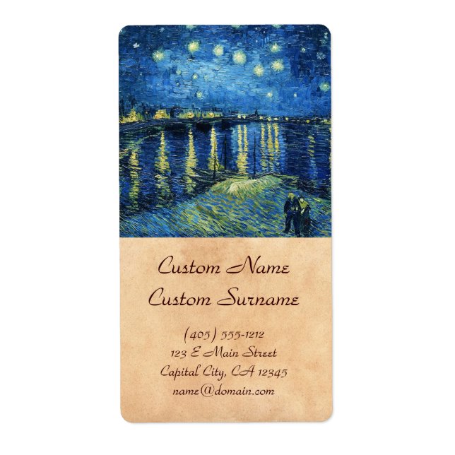 Starry Night over the Rhone Vincent van Gogh (Front)