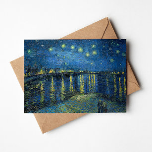 Starry Night Over the Rhône   Vincent Van Gogh Card