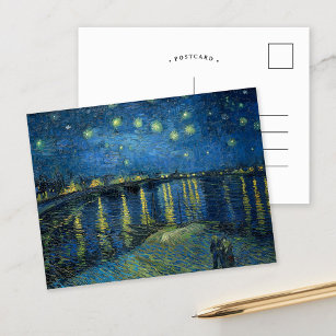 Starry Night Over the Rhône   Vincent Van Gogh Postcard