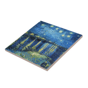 Starry Night over the Rhone Vincent van Gogh Tile