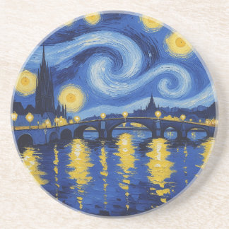 Starry night over the river coaster