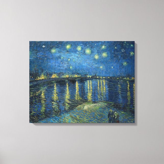 Starry Night Over the River Rhone (by van Gogh) Canvas Print (Front)