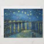 Starry Night Over the River Rhone (by van Gogh) Card<br><div class="desc">This design features a painting by the Dutch Post-Impressionist artist Vincent van Gogh (1853–1890), who is widely recognised as one of the most influential figures in the history of Western art. It is a landscape painting, showing the French city of Arles at night from the bank of the River Rhône....</div>