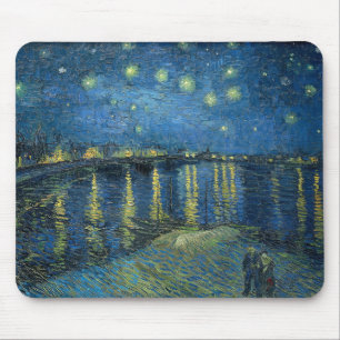 Starry Night Over the River Rhone (by van Gogh) Mouse Mat