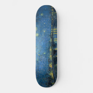 Starry Night Over the River Rhone (by van Gogh) Skateboard