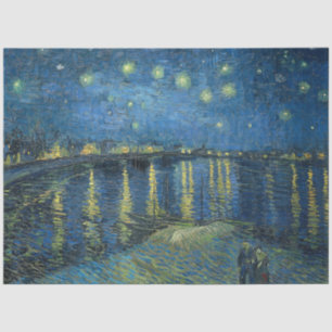 Starry Night Over the River Rhone (by van Gogh) Tissue Paper