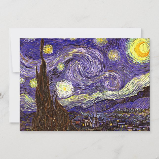 Starry Night painting by artist Vincent Van Gogh (Front)