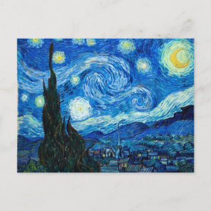 Starry Night Painting By Painter Vincent Van Gogh Postcard