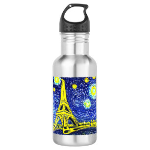 Starry Night Paris France 532 Ml Water Bottle