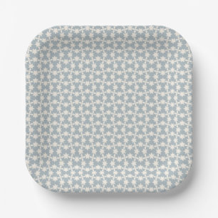 Starry Night Pattern Square Baby Shower Plate