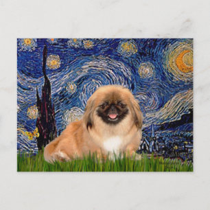 Starry Night - Pekingese 1 Postcard