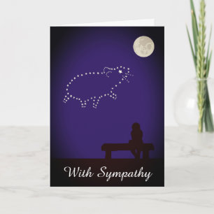 Starry Night Pet Hamster, Mouse or Rat Sympathy Card