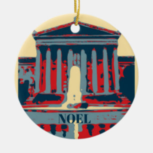 Starry Night Philadelphia, edit text Ceramic Tree Decoration