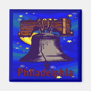 Starry Night Philadelphia Liberty Bell Magnet