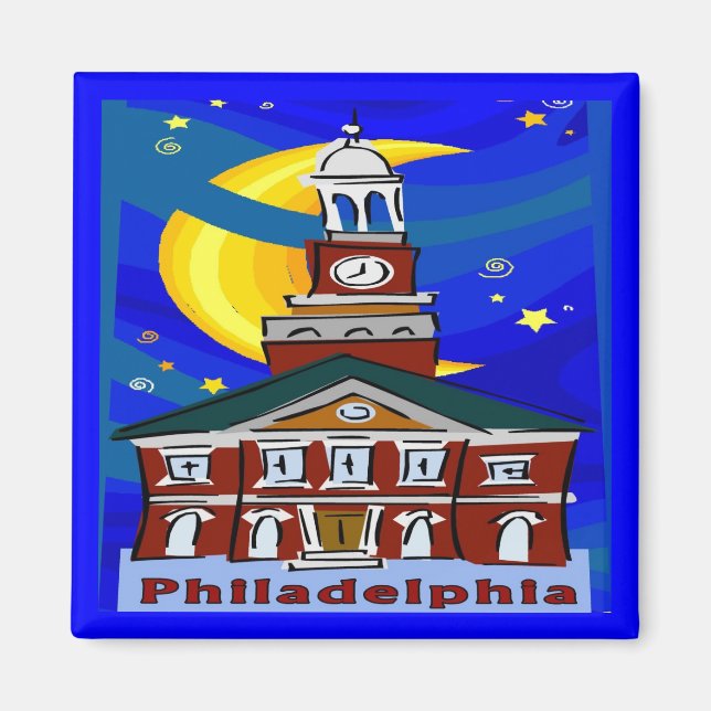 Starry Night Philadelphia Magnet (Front)