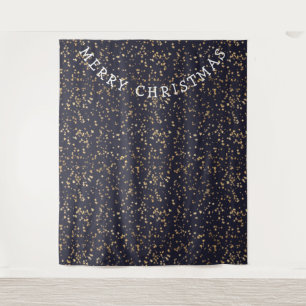 Starry Night Photo Background Merry Christmas Tapestry