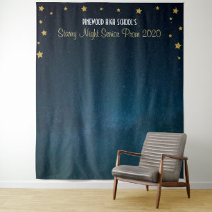 Starry Night Prom Dance Backdrop  Tapestry