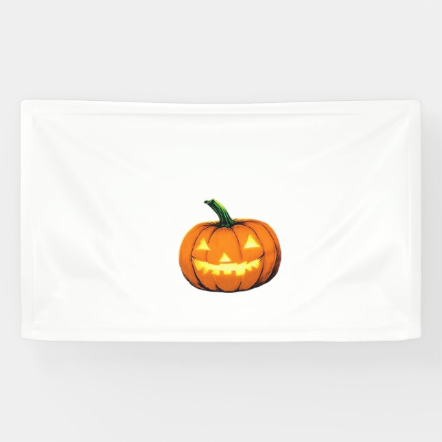Starry Night Pumpkin Halloween Van Gogh Thanksgivi Banner (Horizontal)