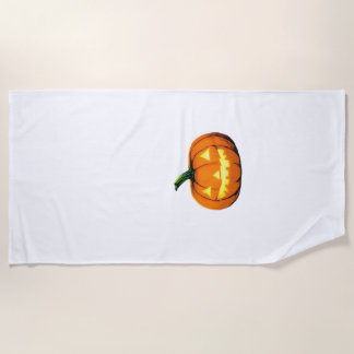 Starry Night Pumpkin Halloween Van Gogh Thanksgivi Beach Towel