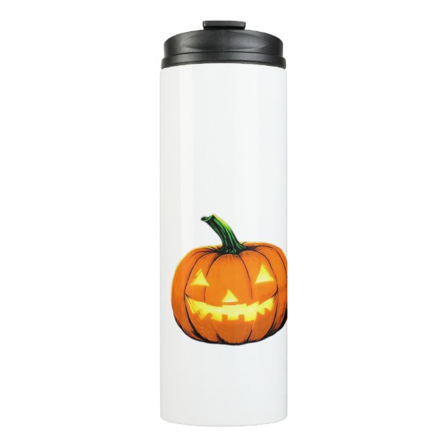 Starry Night Pumpkin Halloween Van Gogh Thanksgivi Thermal Tumbler (Front)