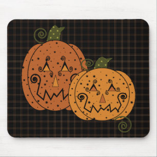 Starry Night Pumpkins Mousepad