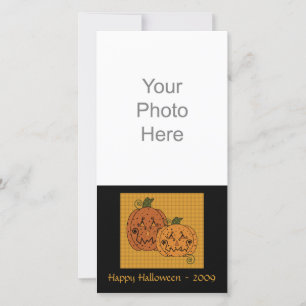 Starry Night Pumpkins Photo Card