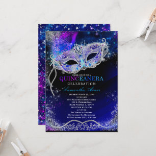 Starry Night Quinceanera Theme Invitations