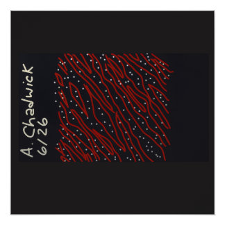 Starry Night, Red Tiger Night Poster