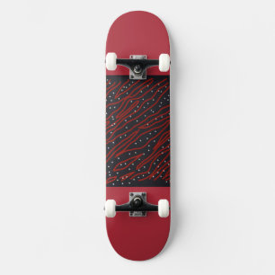 Starry Night, Red Tiger Night Skateboard
