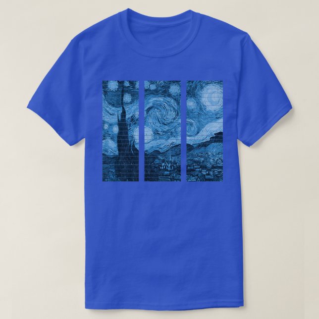Starry Night Remi Van Gogh Stylish Design994 T-Shirt (Design Front)