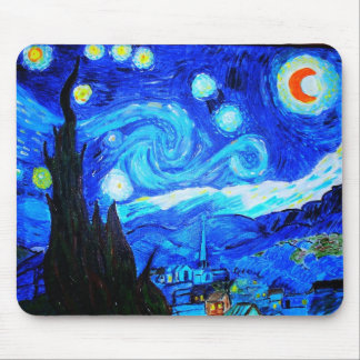 Starry Night Reproduction Mouse Mat