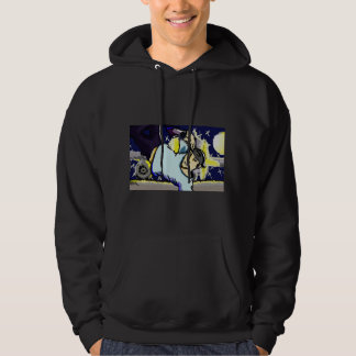 Starry night reverb hip hop style hoodie