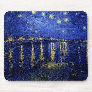 Starry Night Rhone by Van Gogh Mouse Mat