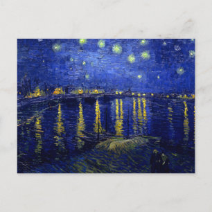 Starry Night Rhone Van Gogh Fine Art Postcard