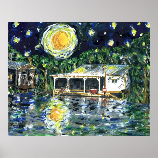 Starry Night River Camp Poster (Front)