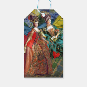 Starry Night Rococo Maidens Butterfly Wings Art Gift Tags