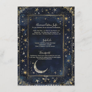 Starry Night Romance Wedding Enclosure Card