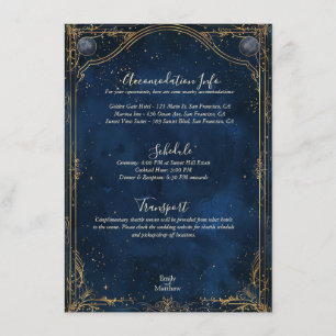 Starry Night Romance Wedding Enclosure Card