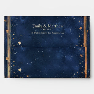 Starry Night Romance Wedding  Envelope