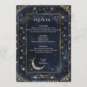 Starry Night Romance Wedding Menu